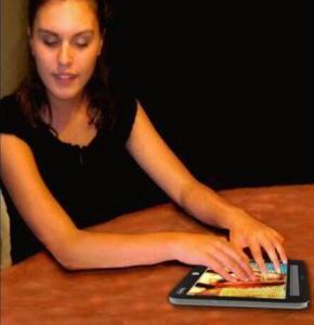Young woman Using TouchPad Pro